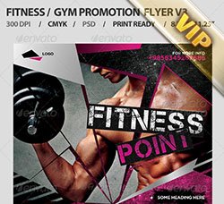 健身俱乐部传单模板：Fitness Gym Business Promotion Flyer V3